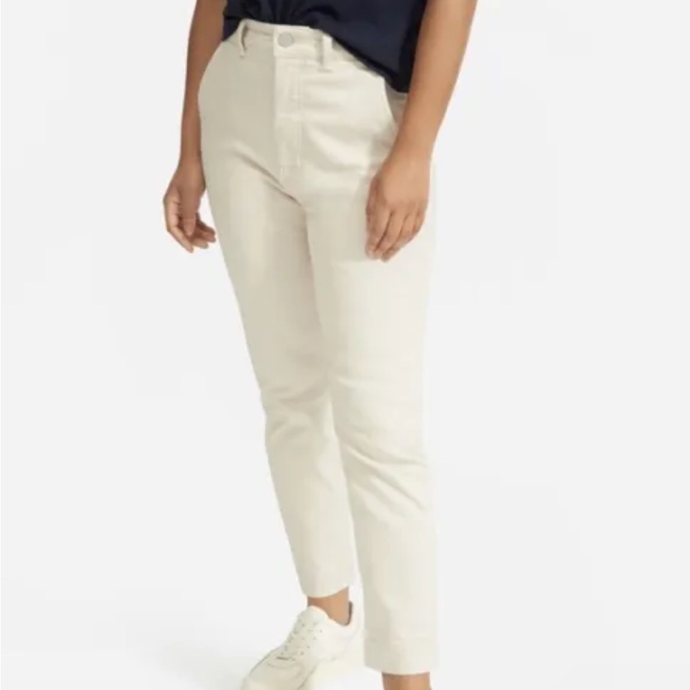 Everlane Sandstone Beige The Slim-Leg Crop Pants Sz 4